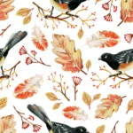 Șervețel - Autumn birds - 33x33 cm