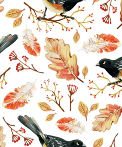 Șervețel - Autumn birds - 33x33 cm