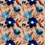 Șervețel - Blue floral pattern - 33x33 cm