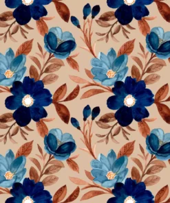 Șervețel - Blue floral pattern - 33x33 cm