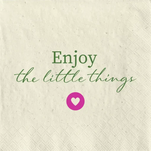 Șervețel - Enjoy the little things - 33x33 cm 1