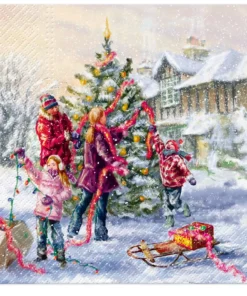 Șervețel - Family Holidays - 33x33 cm