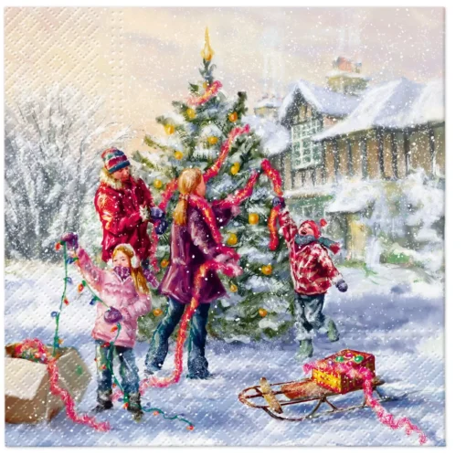 Șervețel - Family Holidays - 33x33 cm 1