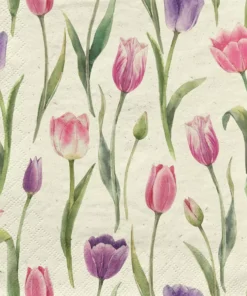 Șervețel - Romantic Tulips - 33x33 cm