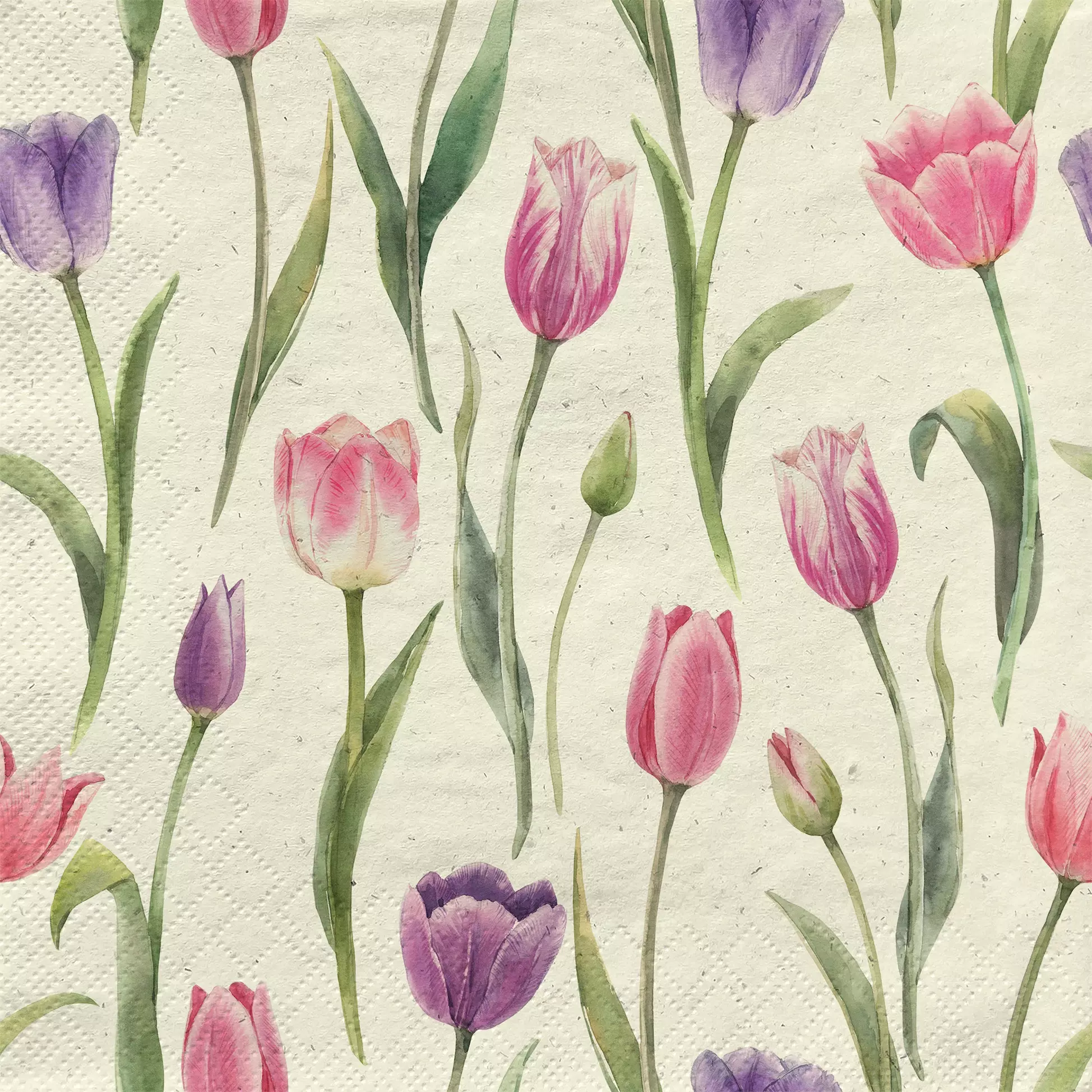 Șervețel - Romantic Tulips - 33x33 cm 1 Șervețel - Romantic Tulips - 33x33 cm