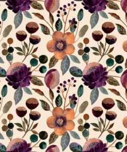 Șervețel - Violet floral pattern - 33x33 cm