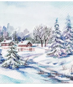 Șervețel - Winter Village - 33x33 cm