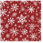 Șervețel – Christmas Snowflakes red – 33×33 cm