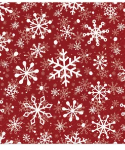 Șervețel – Christmas Snowflakes red – 33×33 cm