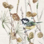 Șervețel - Bird on Branch - 33x33 cm