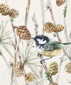 Șervețel - Bird on Branch - 33x33 cm