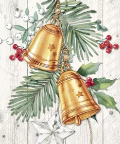 Șervețel - Christmas Bell cream - 33x33 cm