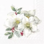 Șervețel - Christmas Rose - 33x33 cm