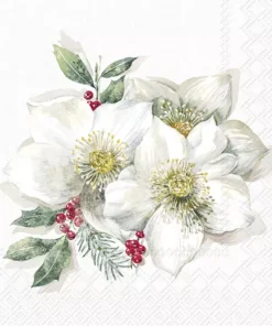 Șervețel - Christmas Rose - 33x33 cm