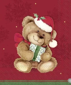 Șervețel - Christmas Teddy - 33x33 cm