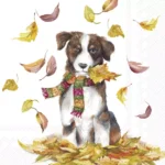 Șervețel - Dog Having Fan - 33x33 cm