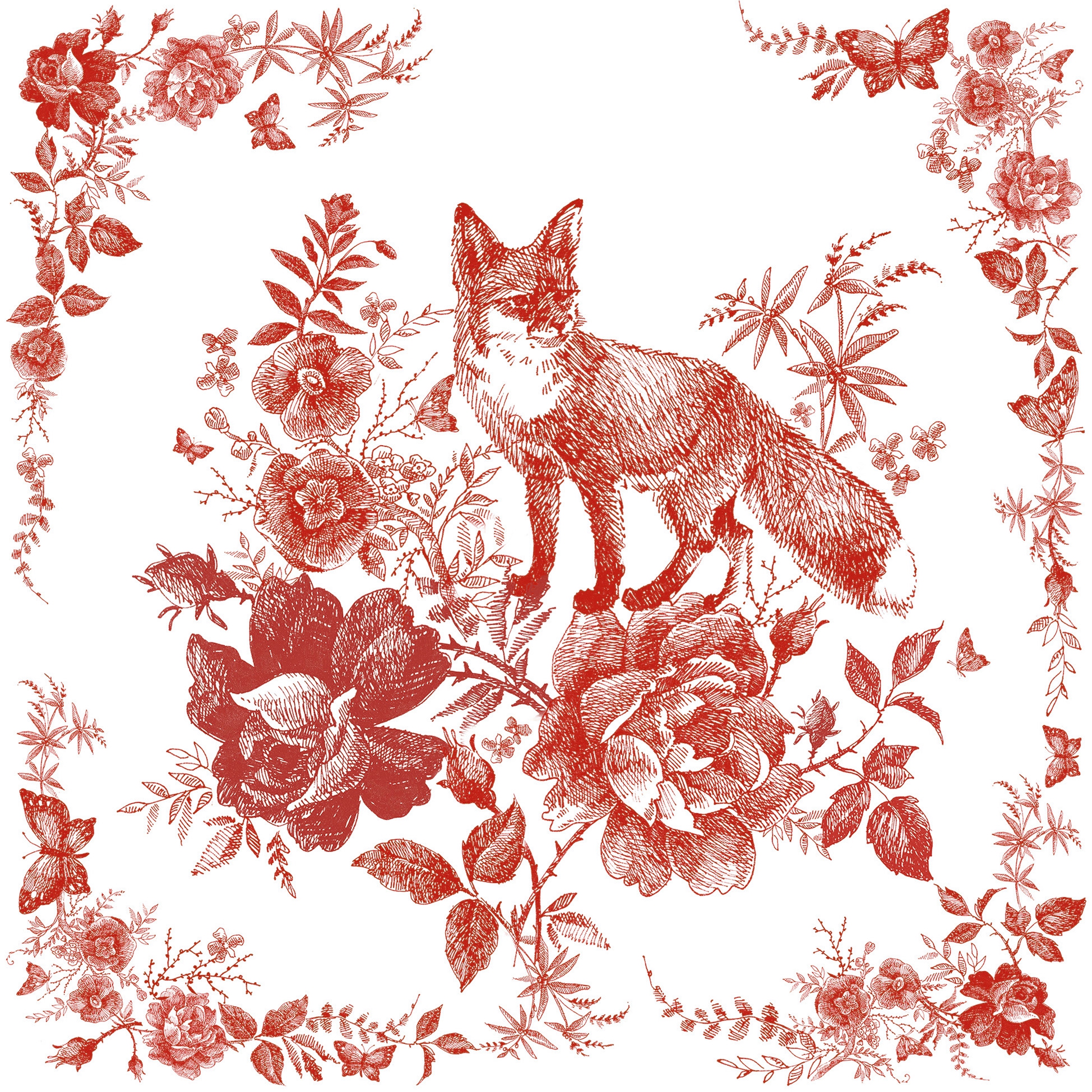 Șervețel - Fairytale Fox red - 33x33 cm 1 Șervețel - Fairytale Fox red - 33x33 cm