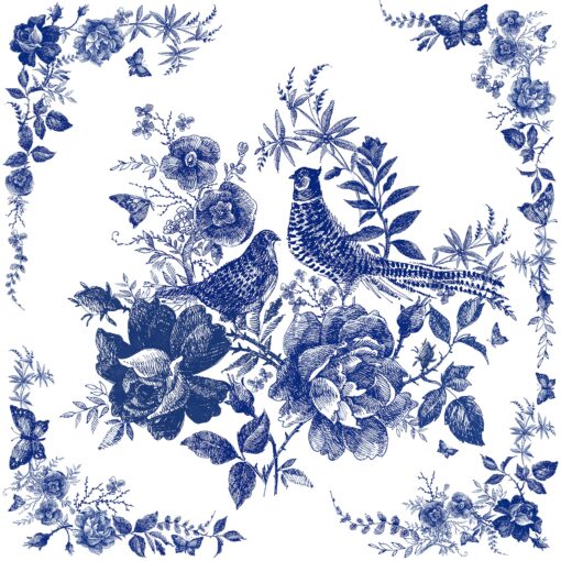 Șervețel - Fairytale Pheasant blue - 33x33 cm 1