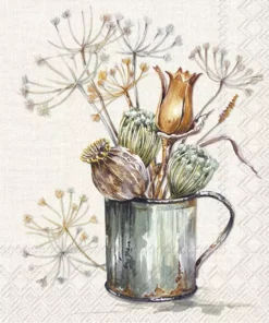 Șervețel - Flowers in a Pot - 33x33 cm