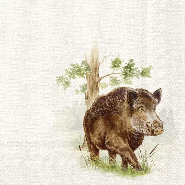 Șervețel - Hunted Wild Boar - 33x33 cm 1 Șervețel - Hunted Wild Boar - 33x33 cm