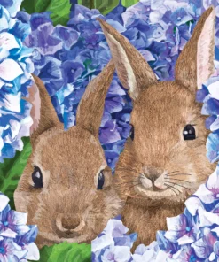 Șervețel - Hydrangea Bunnies - 33x33 cm