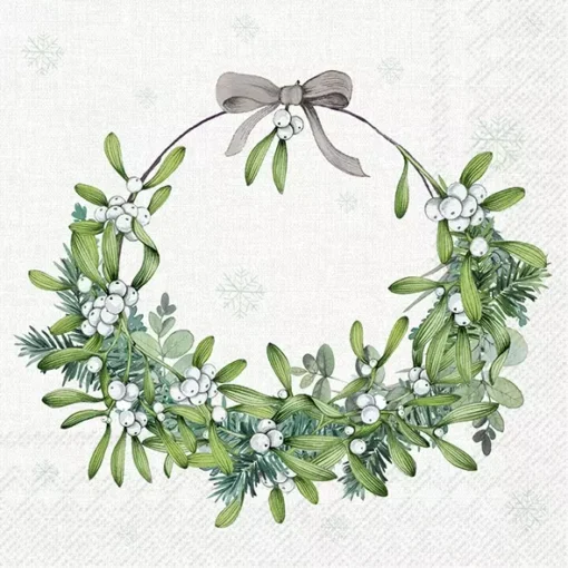 Șervețel - Mistletoe Wreath - 33x33 cm 1