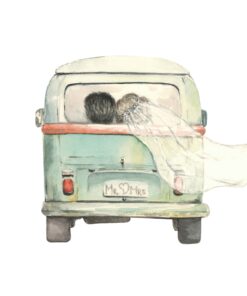 Șervețel - Mr and Mrs Wedding - 33x33 cm