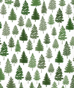 Șervețel - Nordic Forest green - 33x33 cm