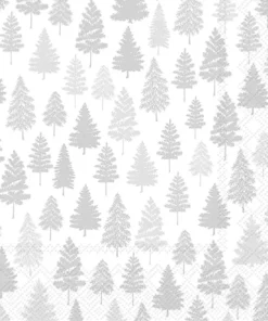 Șervețel - Nordic Forest silver - 33x33 cm