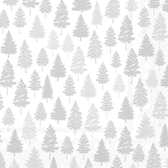 Șervețel - Nordic Forest silver - 33x33 cm 1 Șervețel - Nordic Forest silver - 33x33 cm