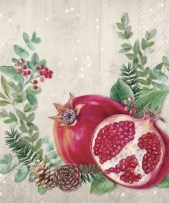 Șervețel - Pomegranate Wreath - 33x33 cm