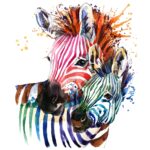 Șervețel - Rainbow Zebras - 33x33 cm