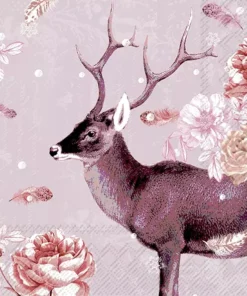 Șervețel - Romantic Deer - 33x33 cm