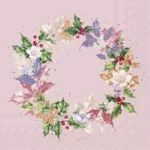 Șervețel - Romantic Ilex Wreath - 33x33 cm