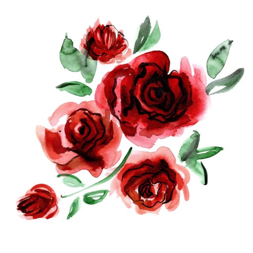 Șervețel - Roses Bouquet - 33x33 cm 1