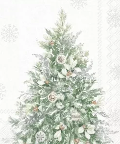 Șervețel - Simple Season Tree cream - 33x33 cm