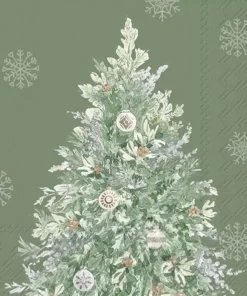 Șervețel - Simple Season Tree green - 33x33 cm