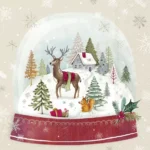 Șervețel - Snow Globe cream - 33x33 cm