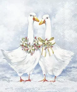 Șervețel - Two Goose Friends - 33x33 cm
