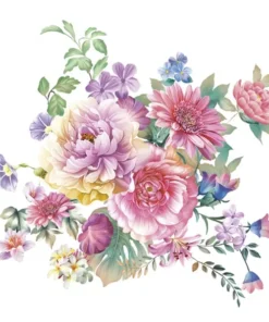 Șervețel - Watercolour Flowers Arrangement - 33x33 cm