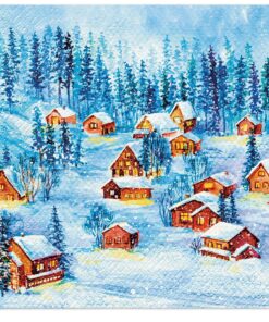 Șervețel - Winter Houses - 33x33 cm