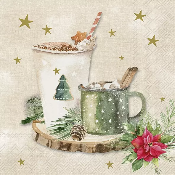 Șervețel - X-Mas Drinks - 33x33 cm 1 Șervețel - X-Mas Drinks - 33x33 cm
