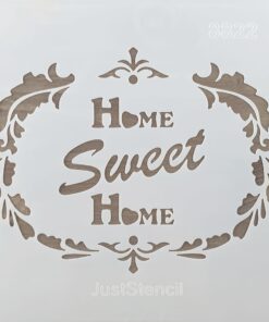 Șablon – Home Sweet Home – 20×20 cm
