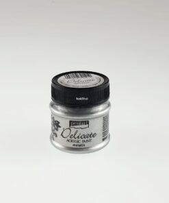Vopsea acrilică - metalizat - argintiu - Pentart - 50 ml
