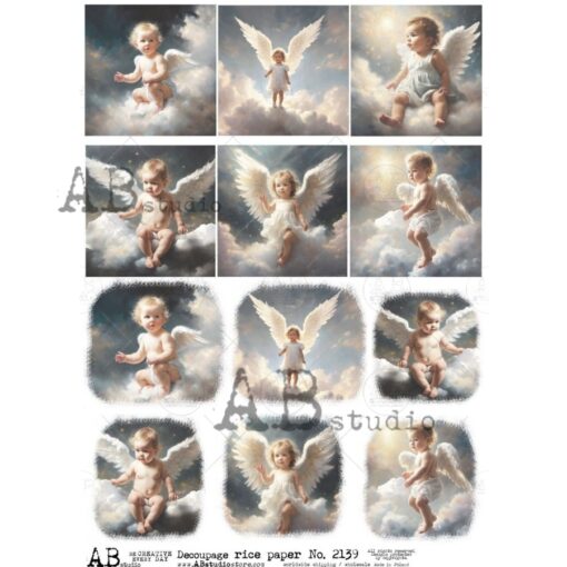 Hârtie de orez - Bebe Angels - A4 1
