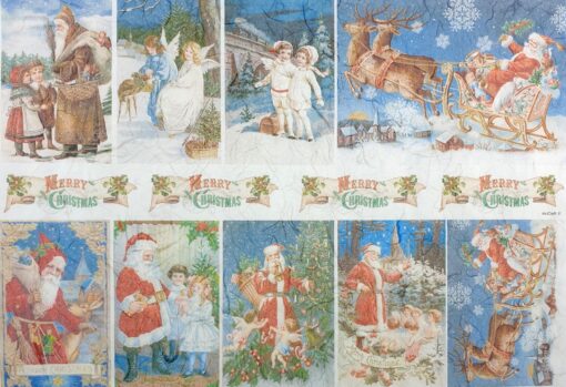 Hârtie de orez - Christmas Scenes - 32x45 cm 1