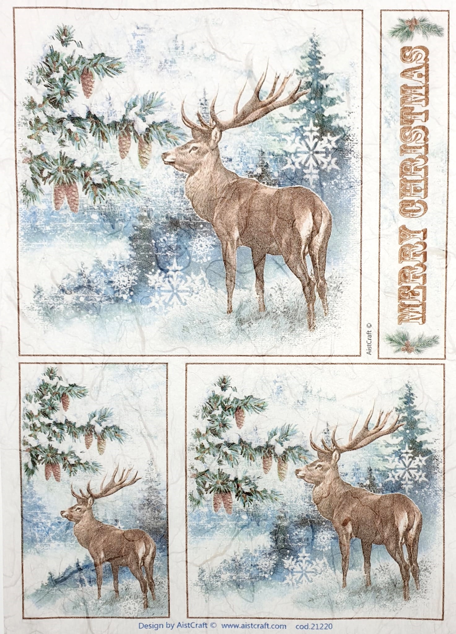 Hârtie de orez - Deer - A4 1 Hârtie de orez - Deer - A4