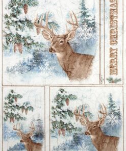 Hârtie de orez - Deer Portret - A4
