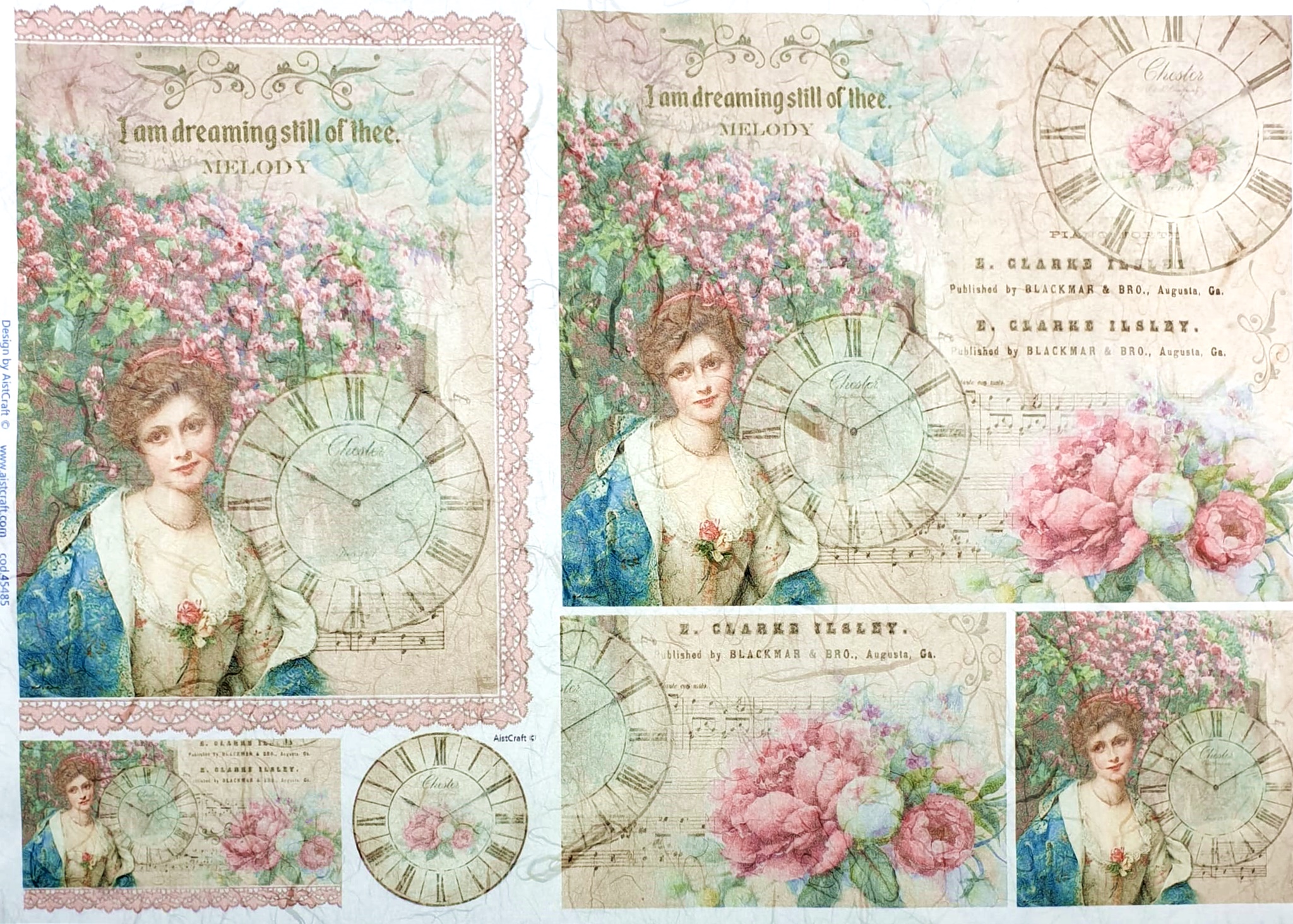 Hârtie de orez - Melody - 32x45 cm 1 Hârtie de orez - Melody - 32x45 cm
