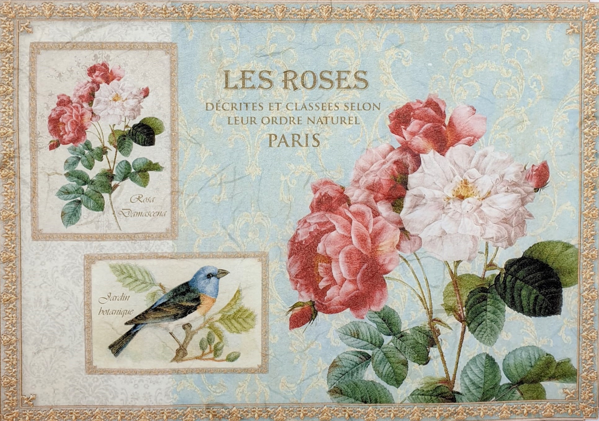 Hârtie de orez - Rosa Damascena - A4 1 Hârtie de orez - Rosa Damascena - A4